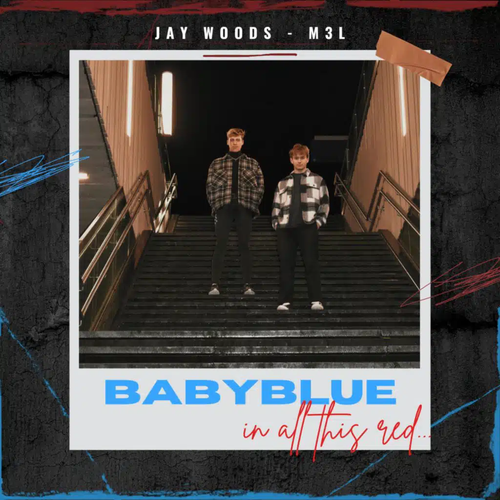 babyblue in all this red...