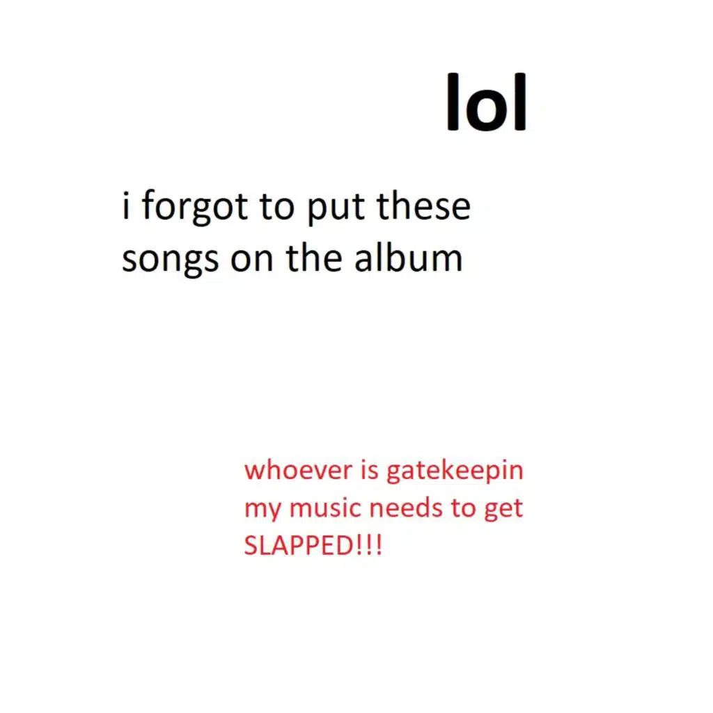 i forgot to put these songs on the album