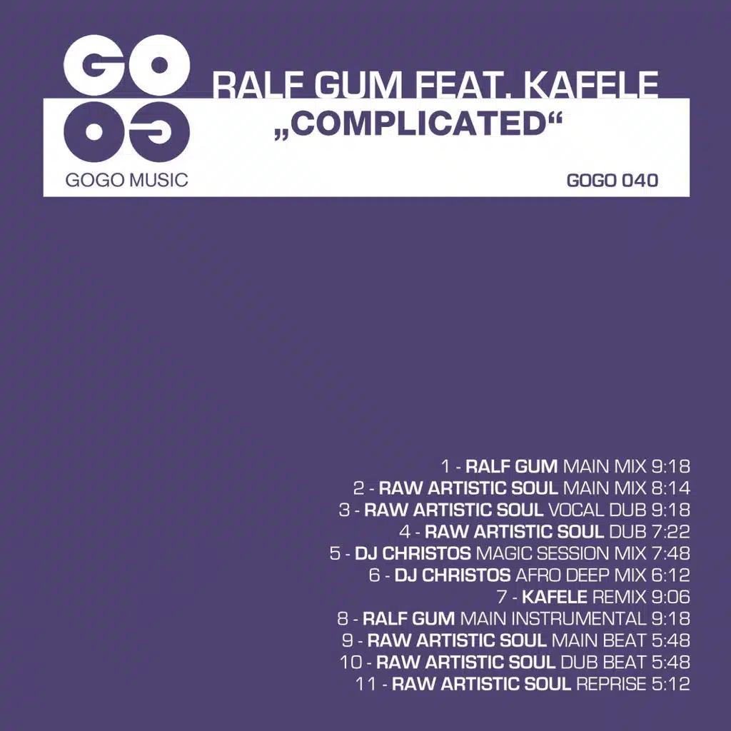 Complicated (Ralf GUM Main Instrumental) [ft. Kafele]