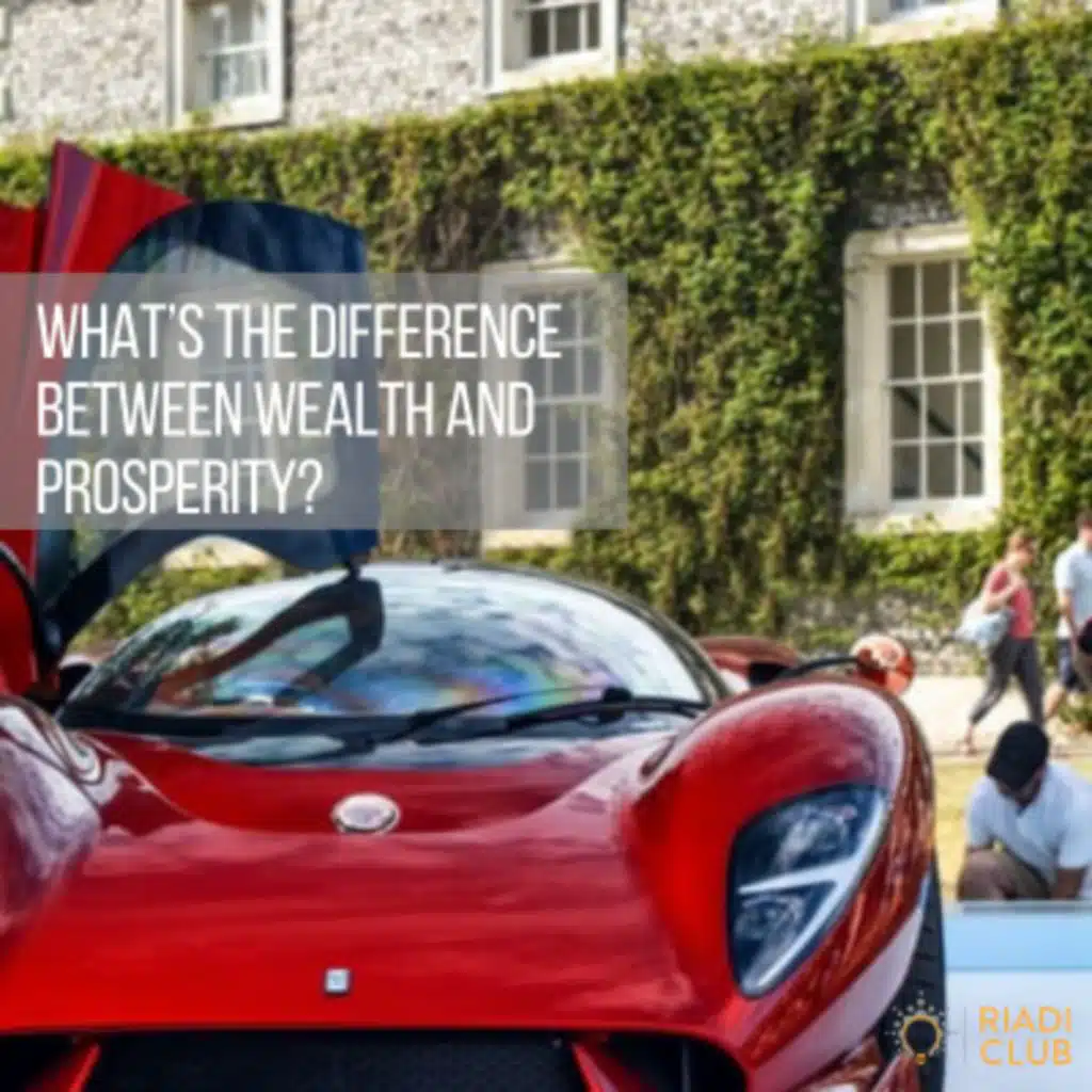 What's the difference between wealth and prosperity?