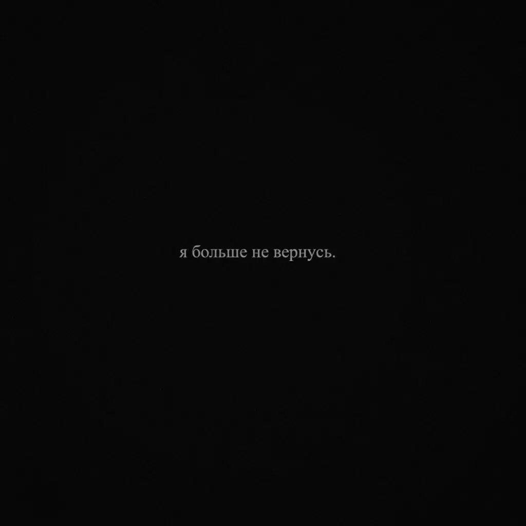 Я больше не вернусь.