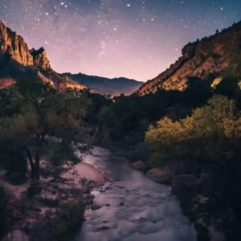 Gentle Stream at Night