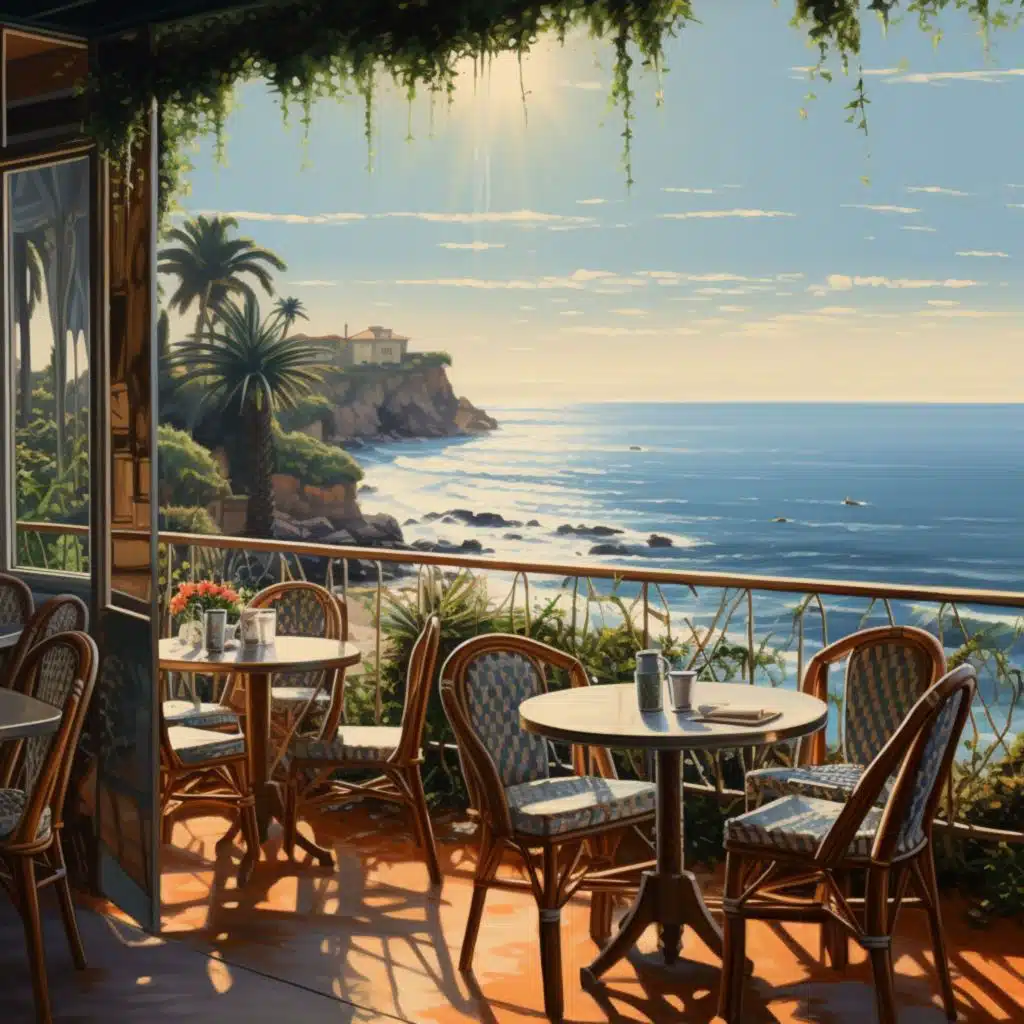 Seaside Coffee Shop Ambience: Cafe & Ocean Waves Sounds