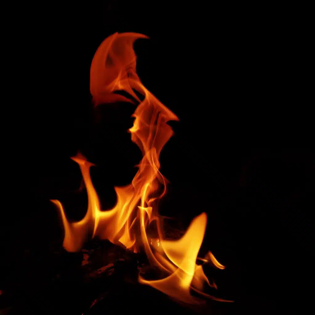 Burning Desires: Fiery Dreamscape Serenity