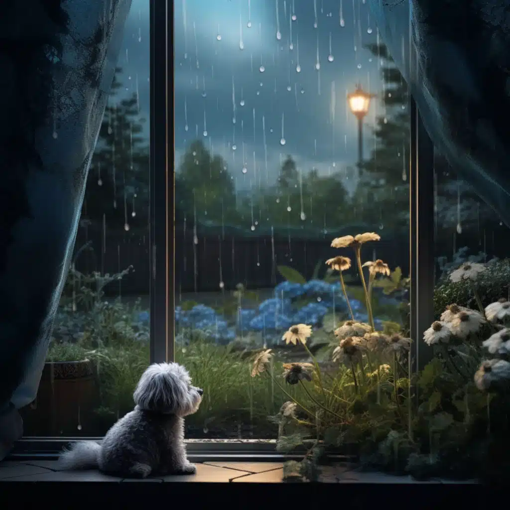 Binaural Bliss for Furry Friends: Rainy Retreat