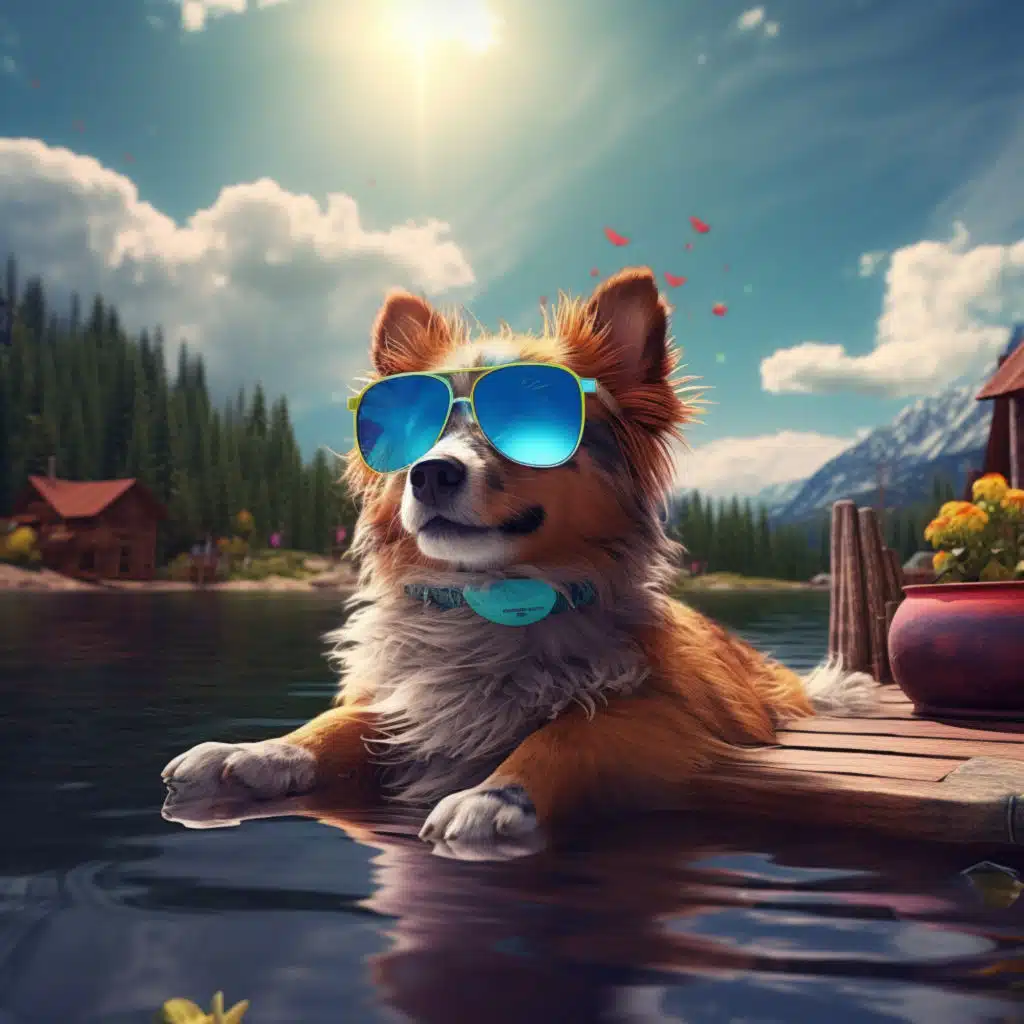 Calmness Dog Waterscapes Chorale: Music by the Lagoon