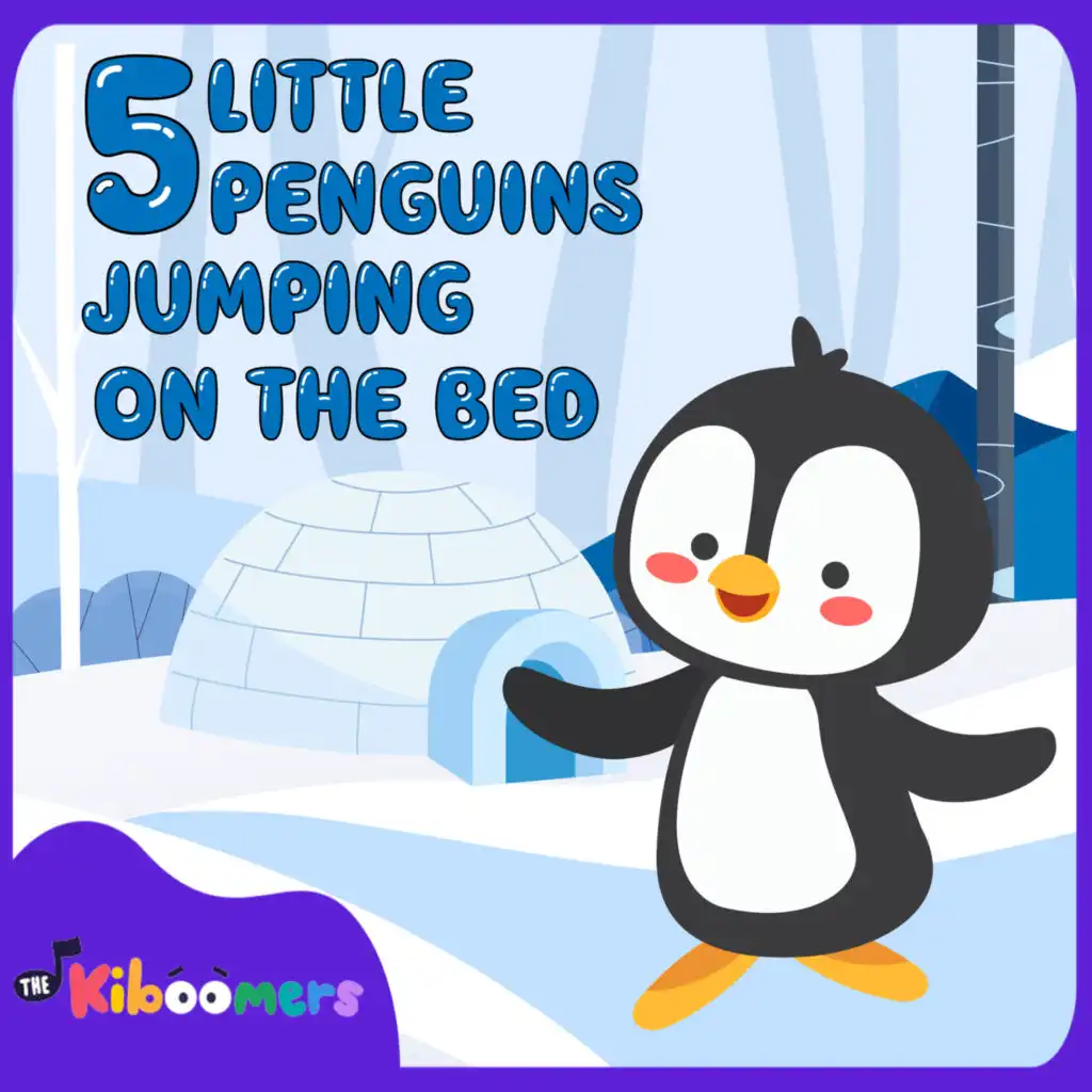 5 Little Penguins Jumping on the Bed