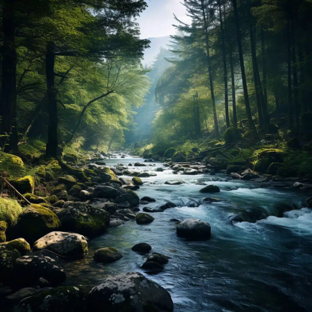Cats' Water Retreat: Gentle Stream Sounds