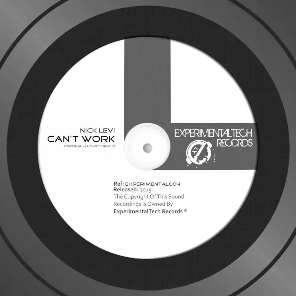 Can't Work (Luis Pitti Remix)