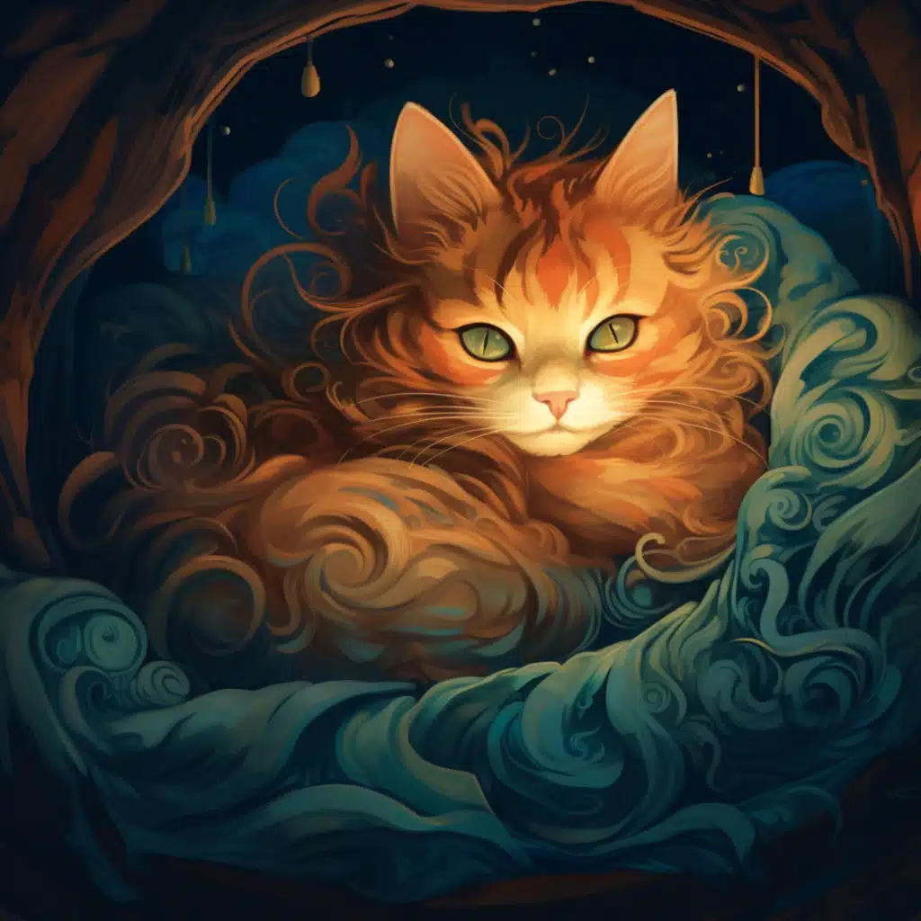 Feline Coastal Serenity: Melodic Ocean Celebration