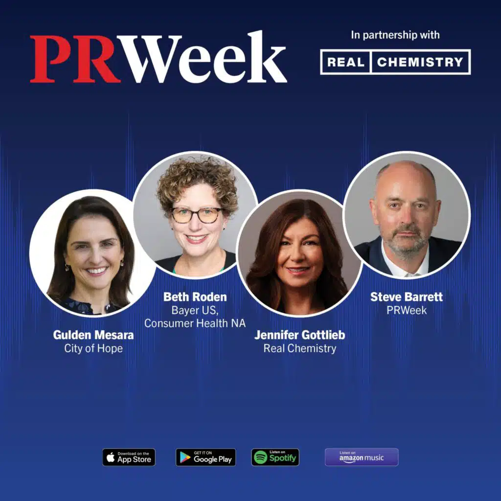 PRWeek health influencers share key themes for 2024, a podcast sponsored by Real Chemistry