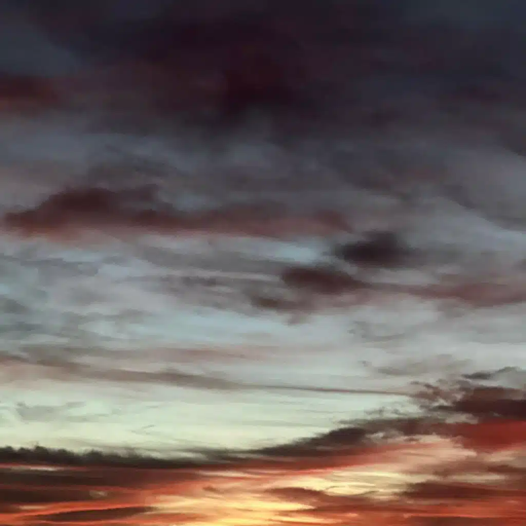 as the sun sets