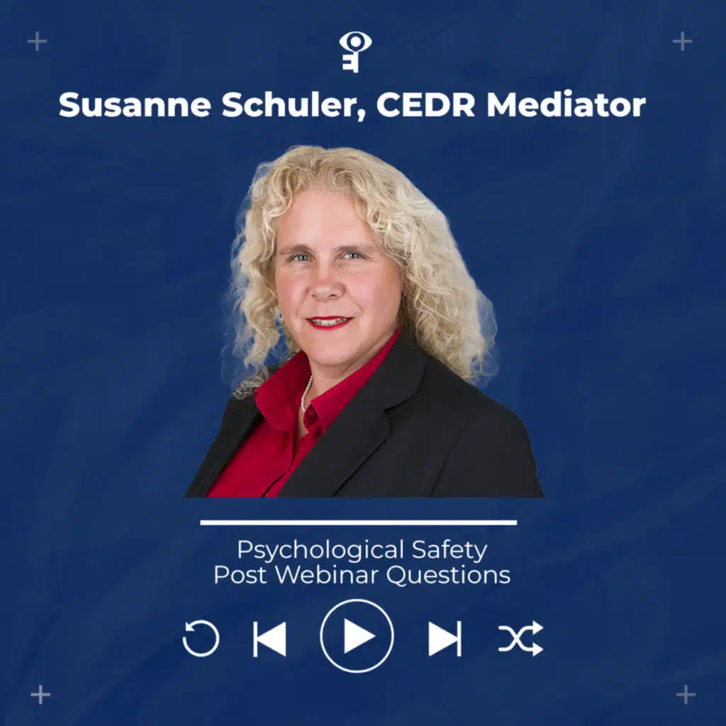Psychological Safety Webinar Questions