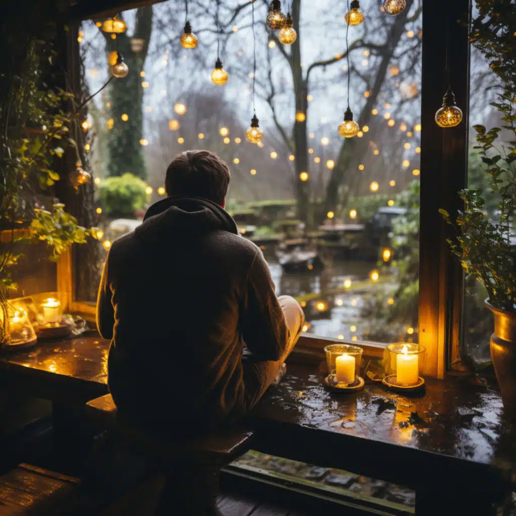 Santuario Natural Relajante: Lluvia Etérea Y Serenidad Binaural