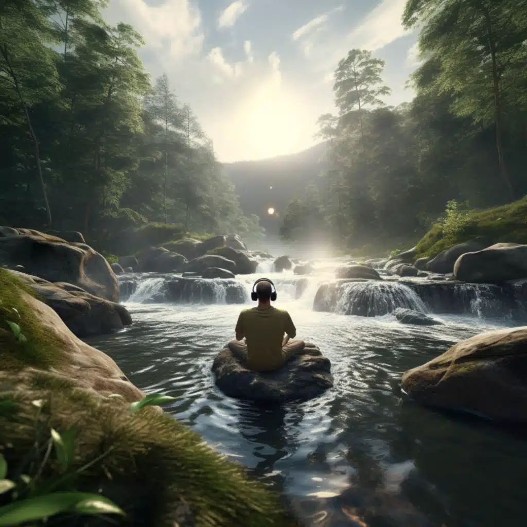 Binaural Meditation: Water Calming Echoes