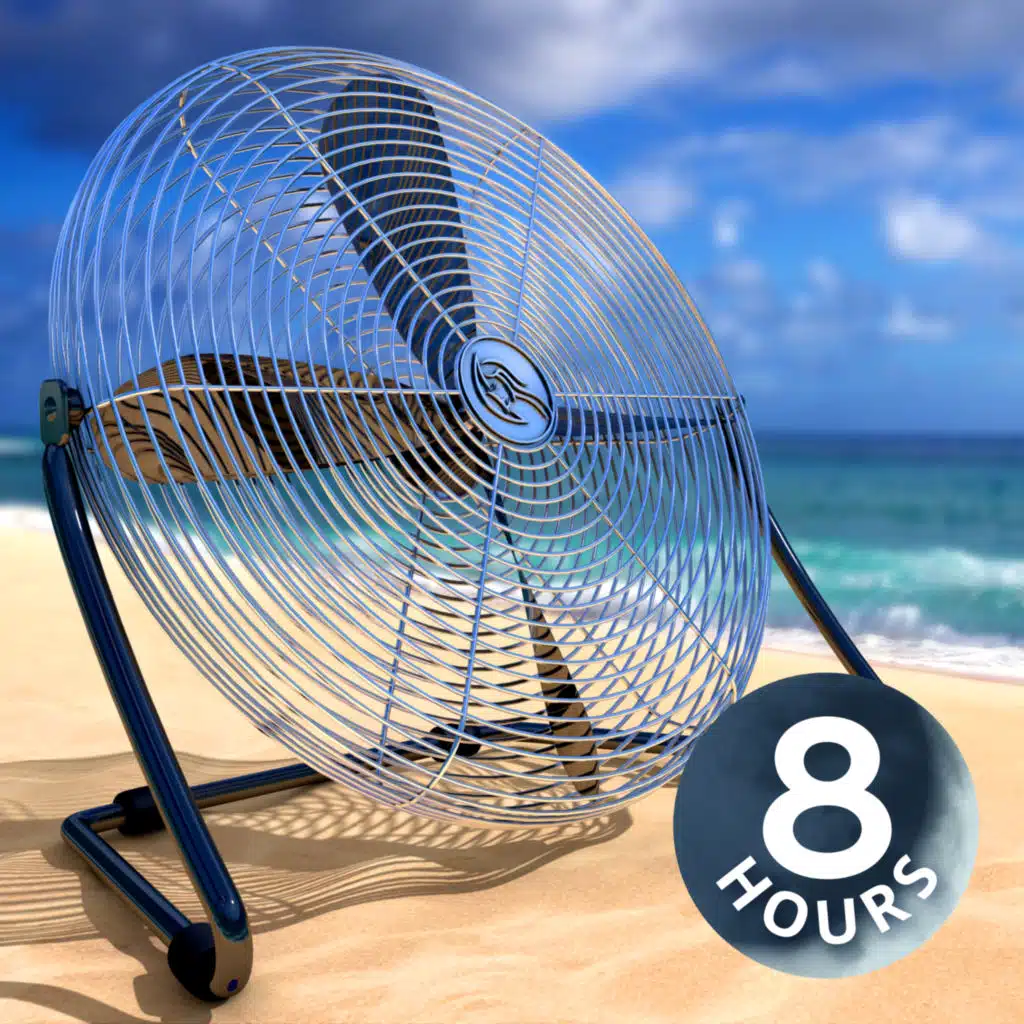 Sleep to Fan White Noise + Ocean Waves 8 Hours 