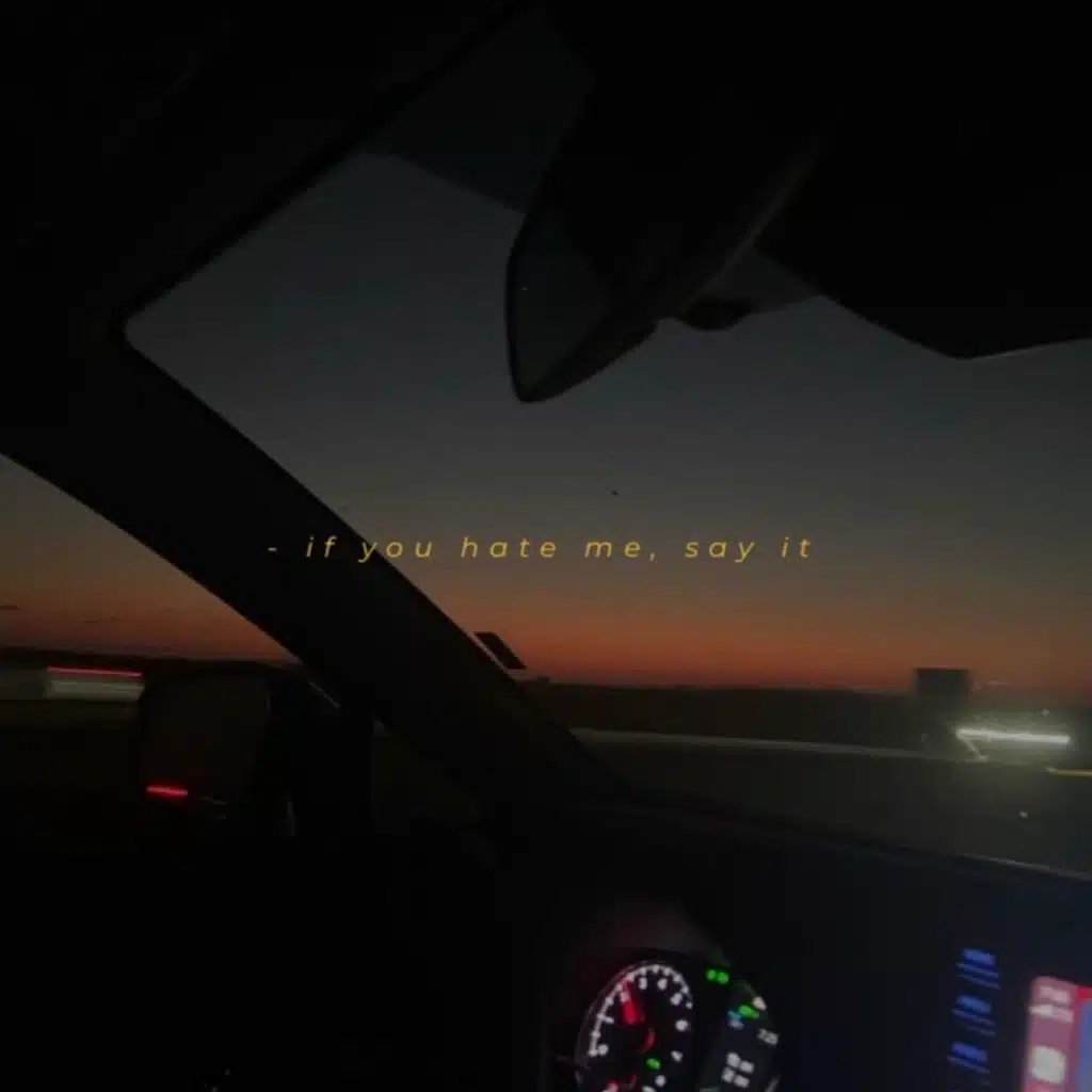 if you hate me, say it