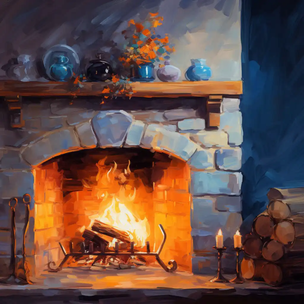 Binaural Hearth Tunes: Musical Fireplace Ambiance