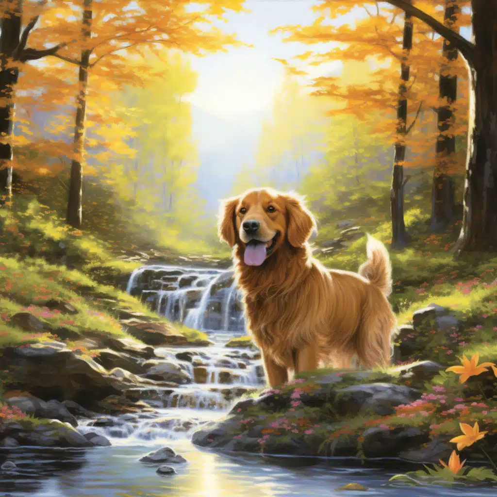 Wagging Tails and Tranquil Waters: Calming Binaural Water Soundscapes for Relaxation and Comfort