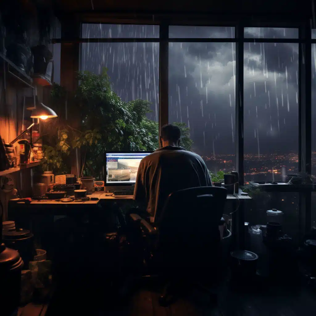 Retiro De Trabajo Con Lluvia Serena