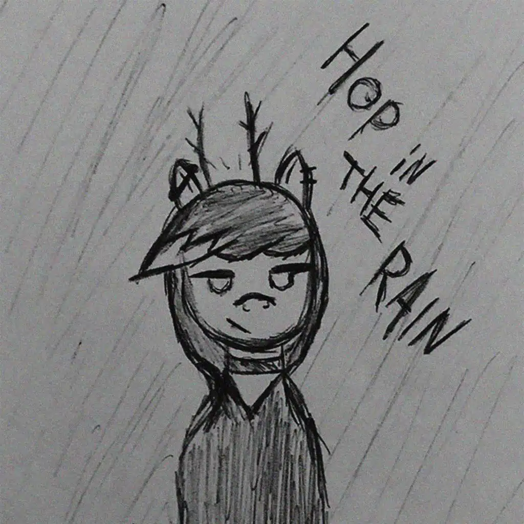Hop in the rain