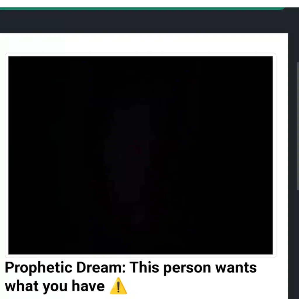 Prophetic Dream: This person wants what you have ⚠️