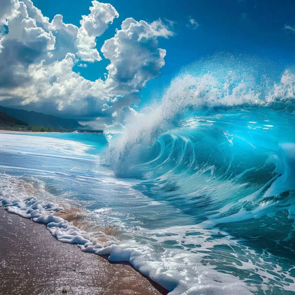 Olas Calmantes Del Océano: Ambiente Relajante Del Mar