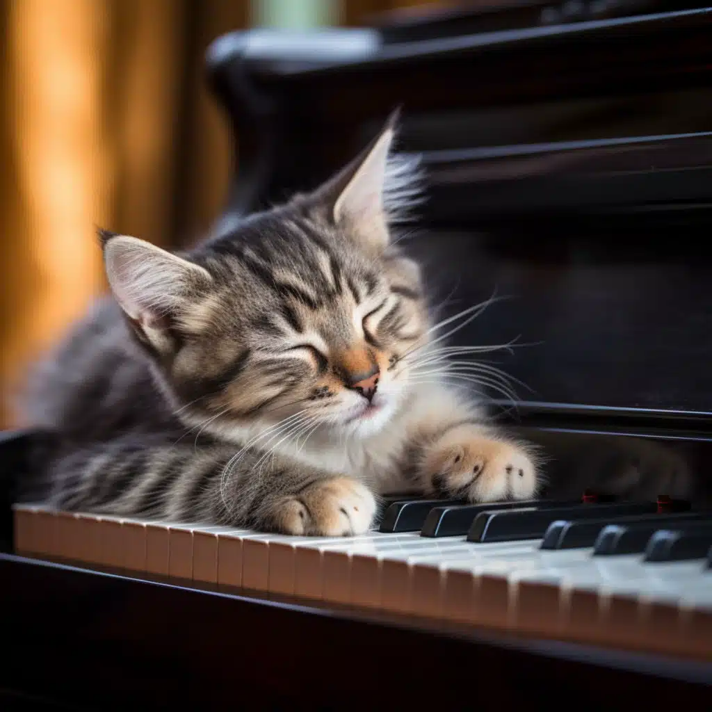 Cats' Soothing Piano Whispers