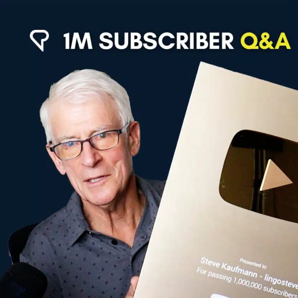 Q&A with Steve Kaufmann: 1 million subscriber edition