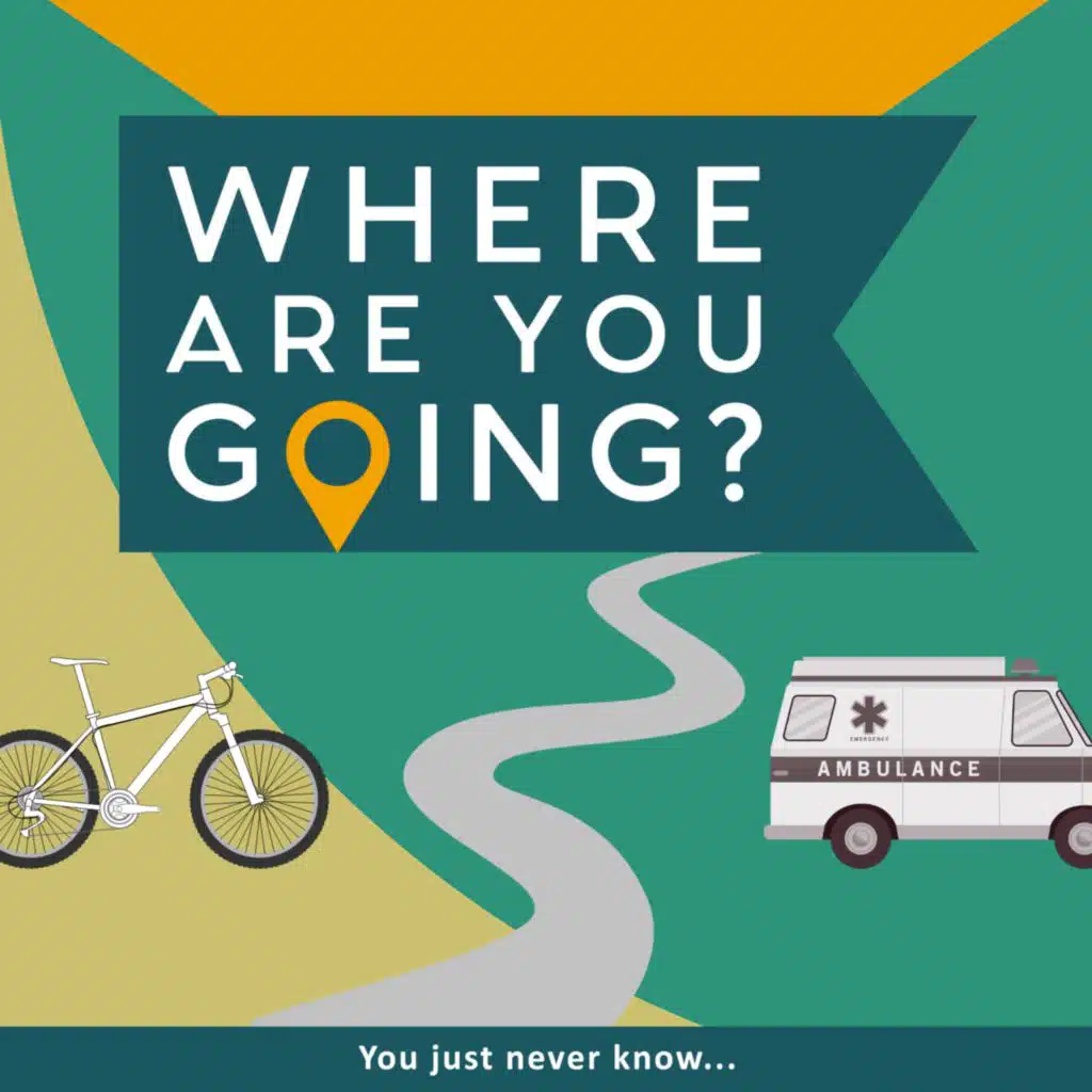 Ely's Riverside Park, a bike and an ambulance