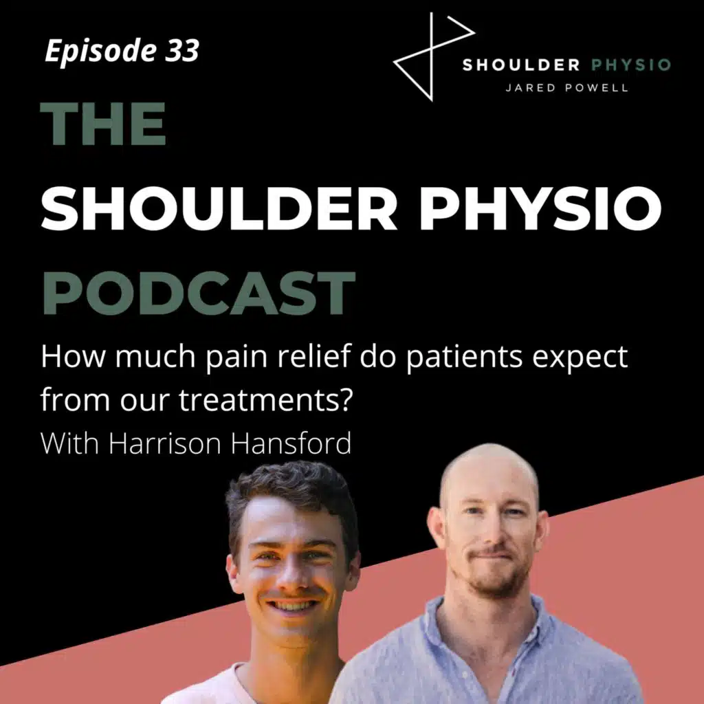 #33: How much pain relief do patients expect from our treatments?