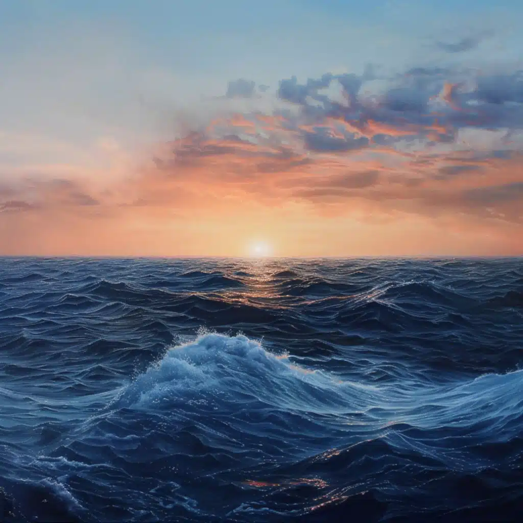 Mindfulness Waves in Serene Binaural Ocean