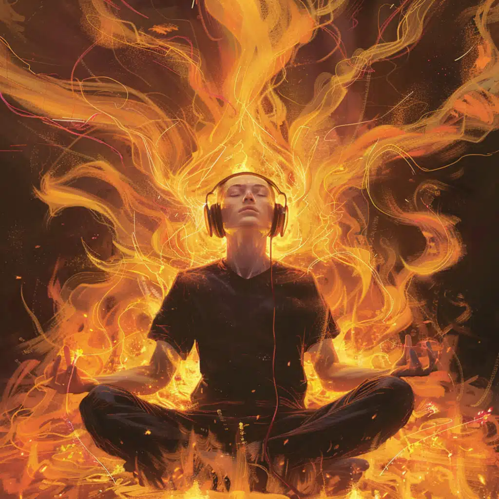 Fiery Peace: Relaxation Amidst Flames