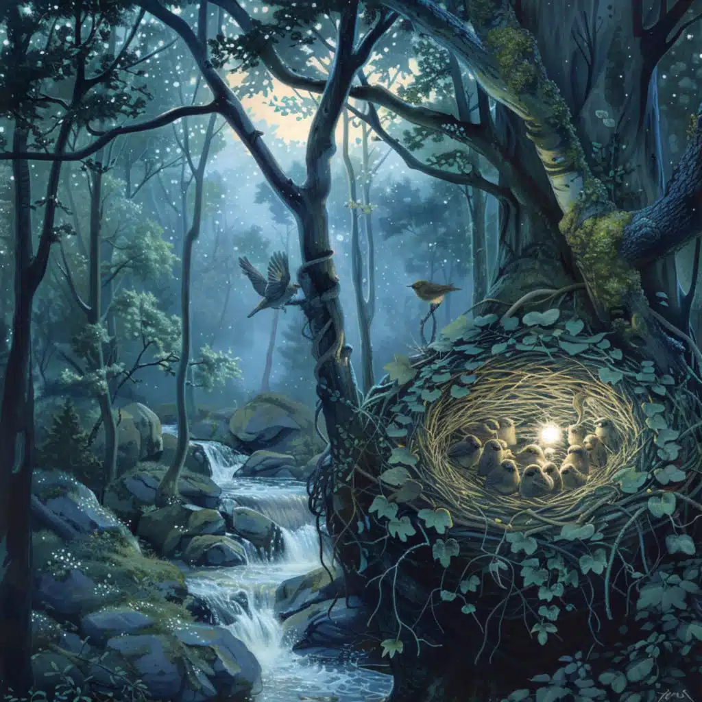 Binaural Sleep Melodies: Birds at Rest - 80 88 Hz