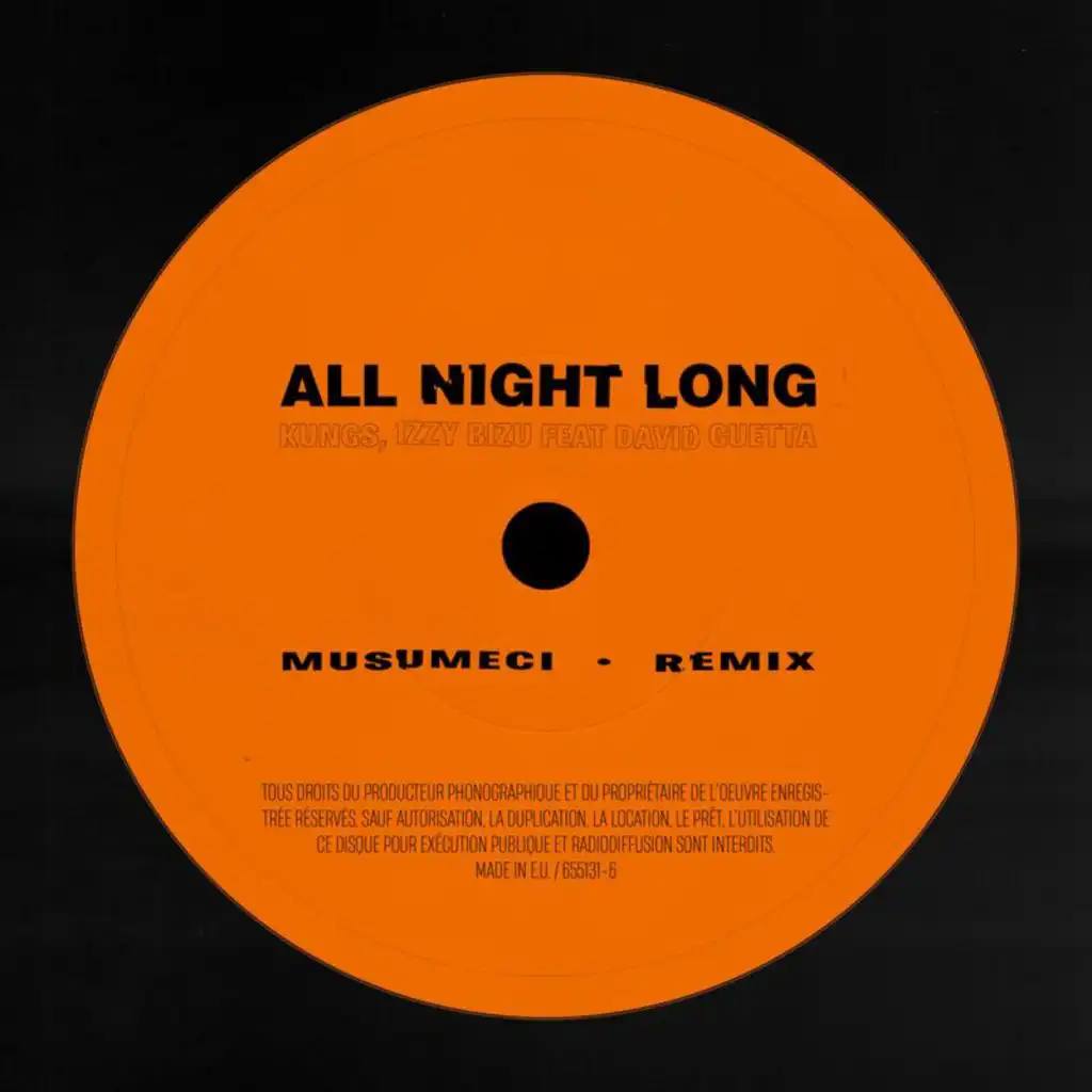 All Night Long (Musumeci Remix Night Dub Mix) [feat. David Guetta]