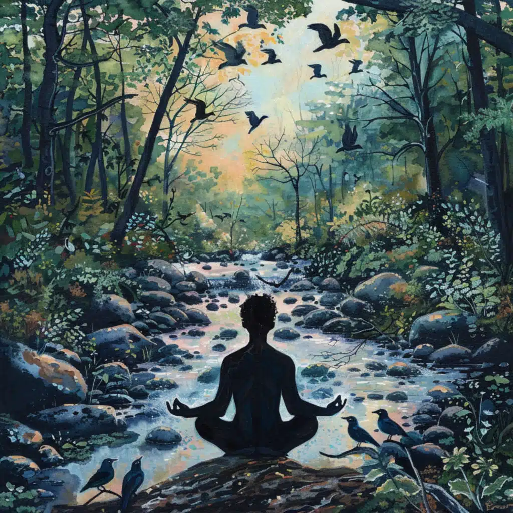 Binaural Birds Relaxation: Creek and Nature's Soothing Sounds - 78 72 Hz