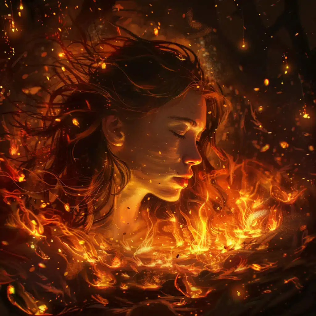 Sereno Crepitar Del Fuego De La Tarde