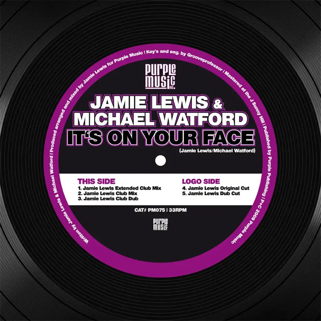 It's On Your Face (Jamie Lewis Extended Club Mix)