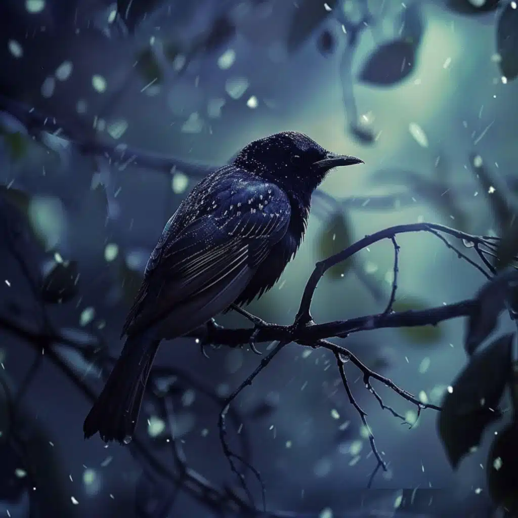 Nighttime Serenade in Feathered Dreams