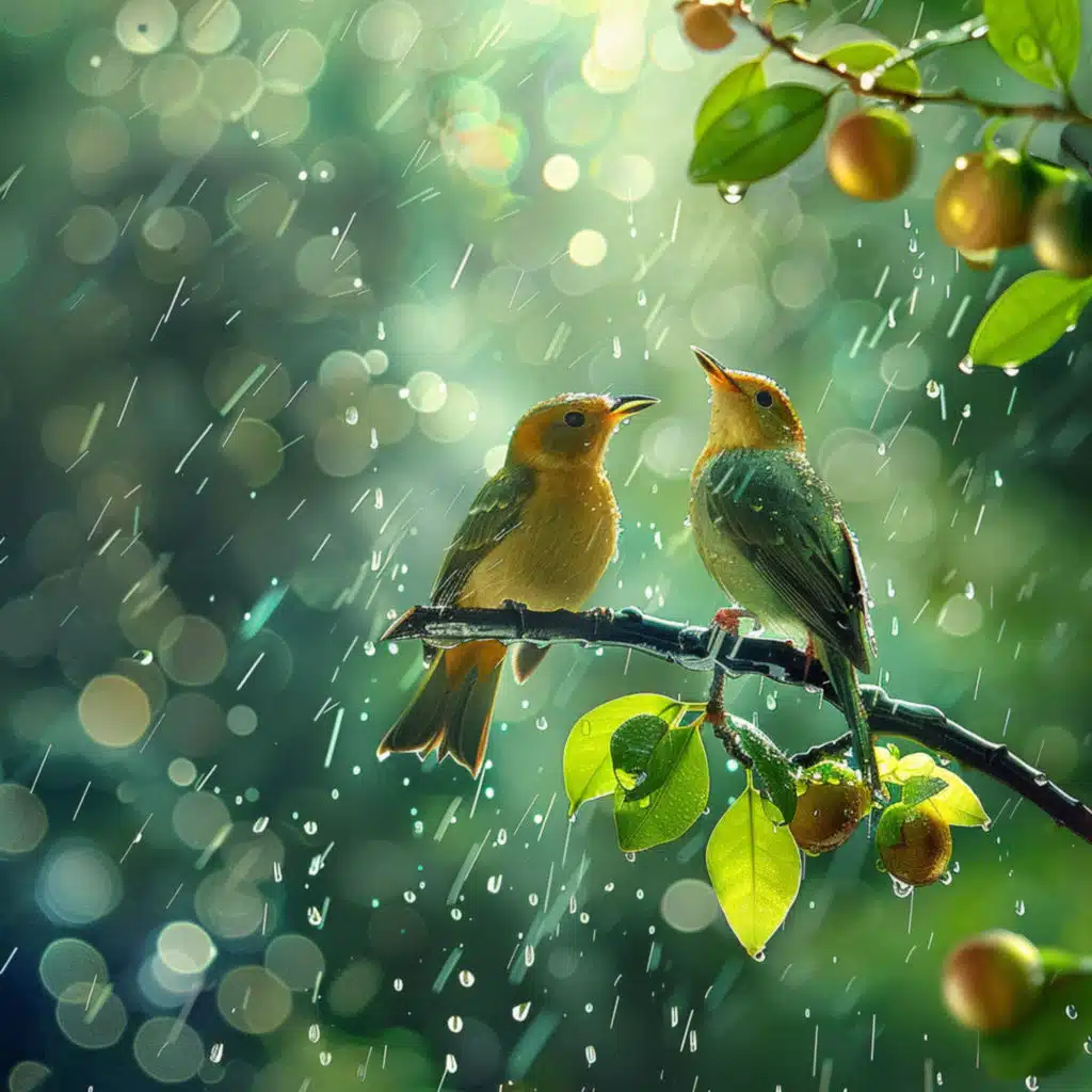 Soothing Symphony of Rain and Birds