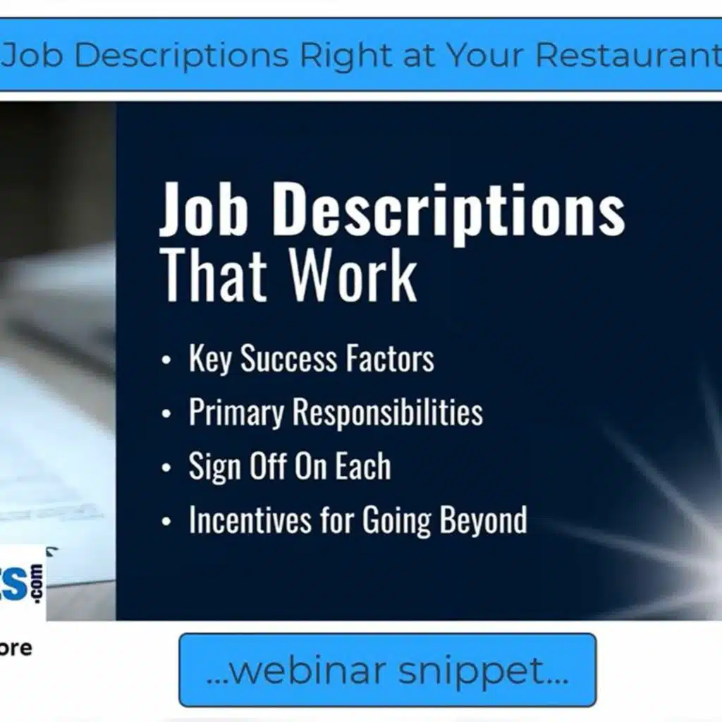 Getting Job Descriptions Right at Your Restaurant (Ep 207)