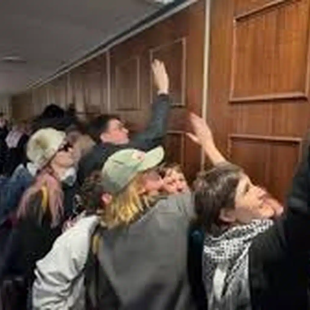 Chaos as protesters storm Labor conference in Melbourne