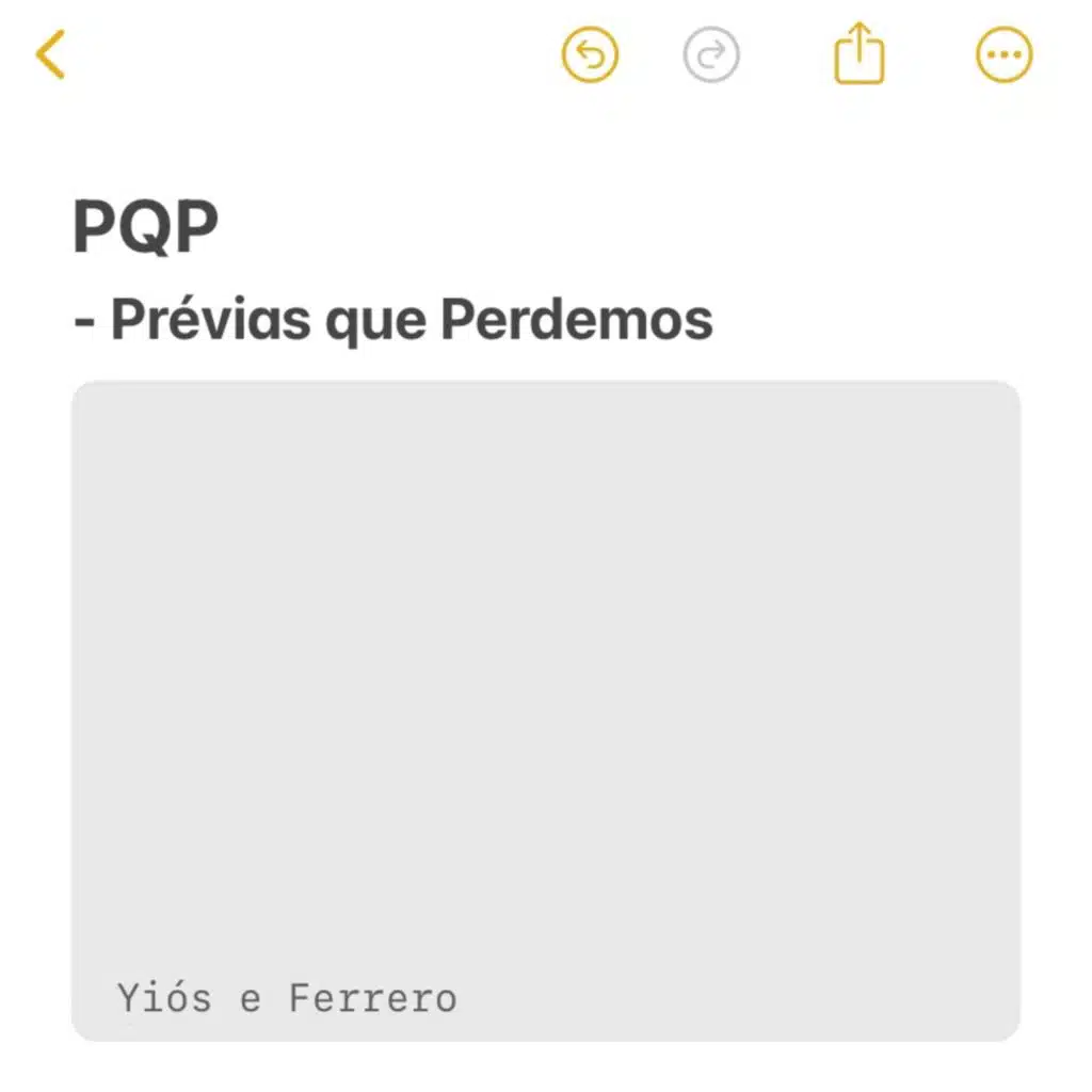 Pqp - Prévias Que Perdemos
