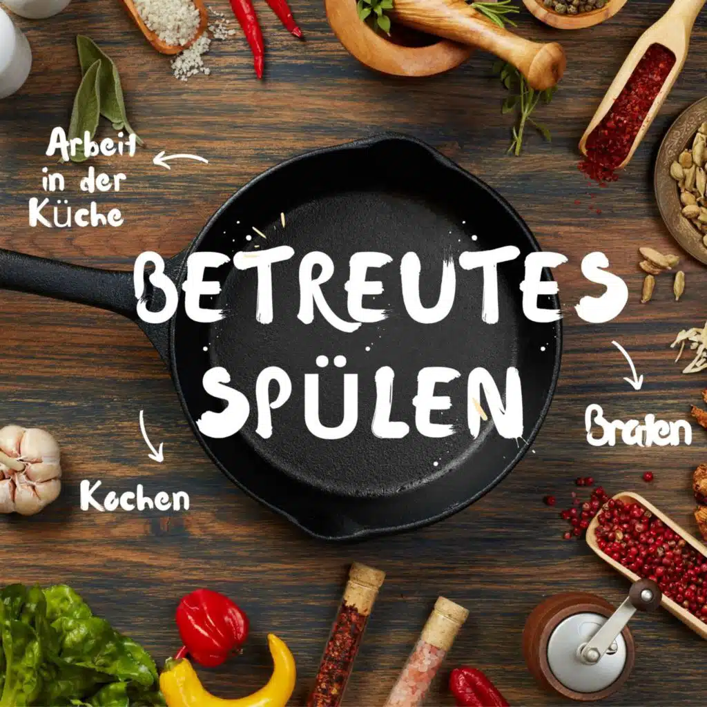 Betreutes Spülen - Arbeit in der Küche - Kochen - Braten