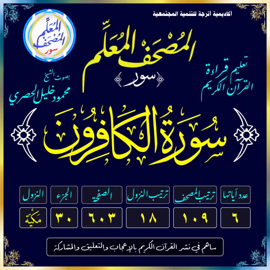 (109) سُورَةُ الكَافِرُونَ