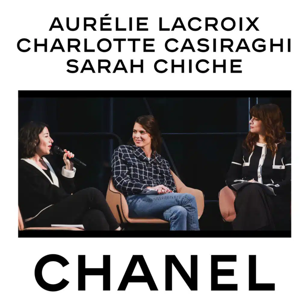 Sarah Chiche, Charlotte Casiraghi et Aurélie Lacroix — CHANEL Les Rendez-vous littéraires rue Cambon