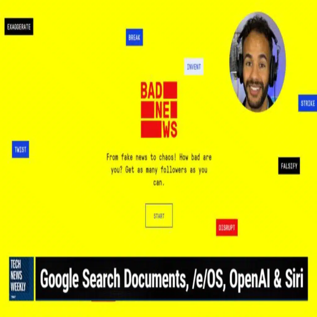 TNW 339: Tackling Disinformation With 'Prebunking' - Google Search Documents, /e/OS, OpenAI & Siri