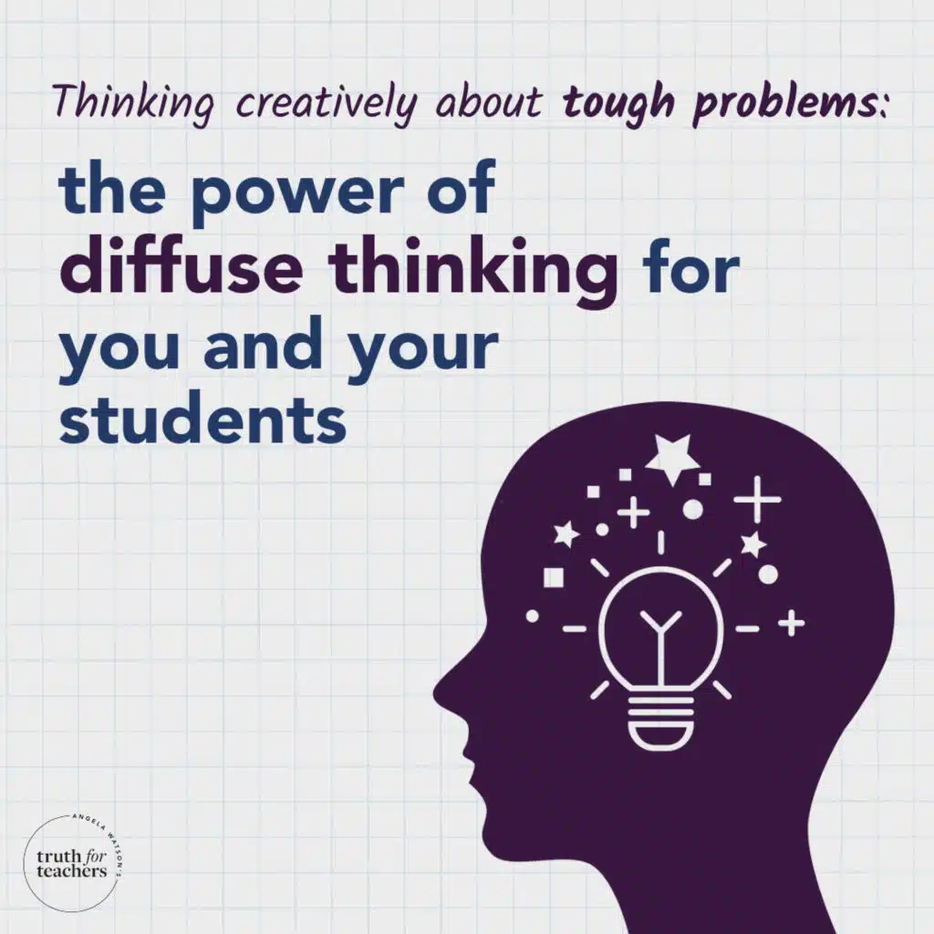 EP296 Thinking creatively about tough problems: the power of diffuse thinking for you and your students