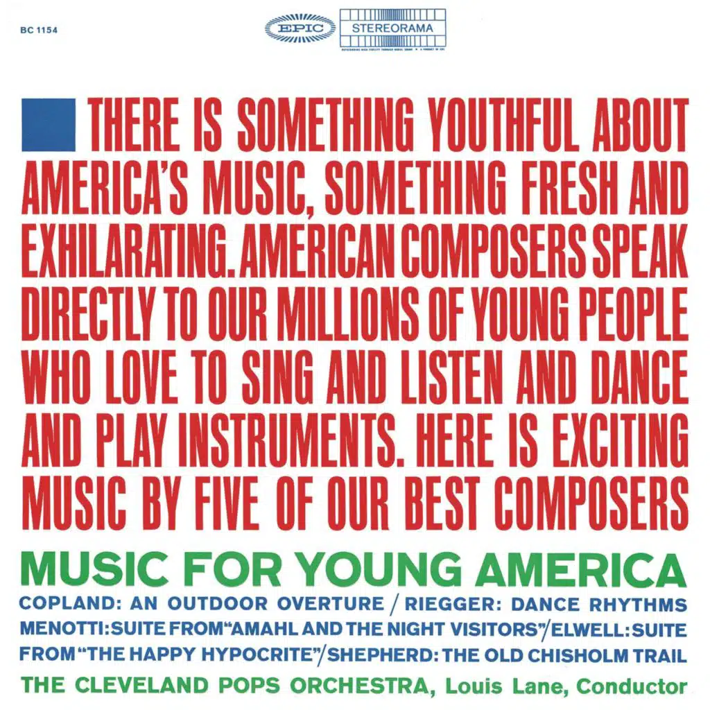 Music for Young America: Works by Copland & Menotti & Riegger & Elwell & Shepherd (2024 Sony Music Entertainment)