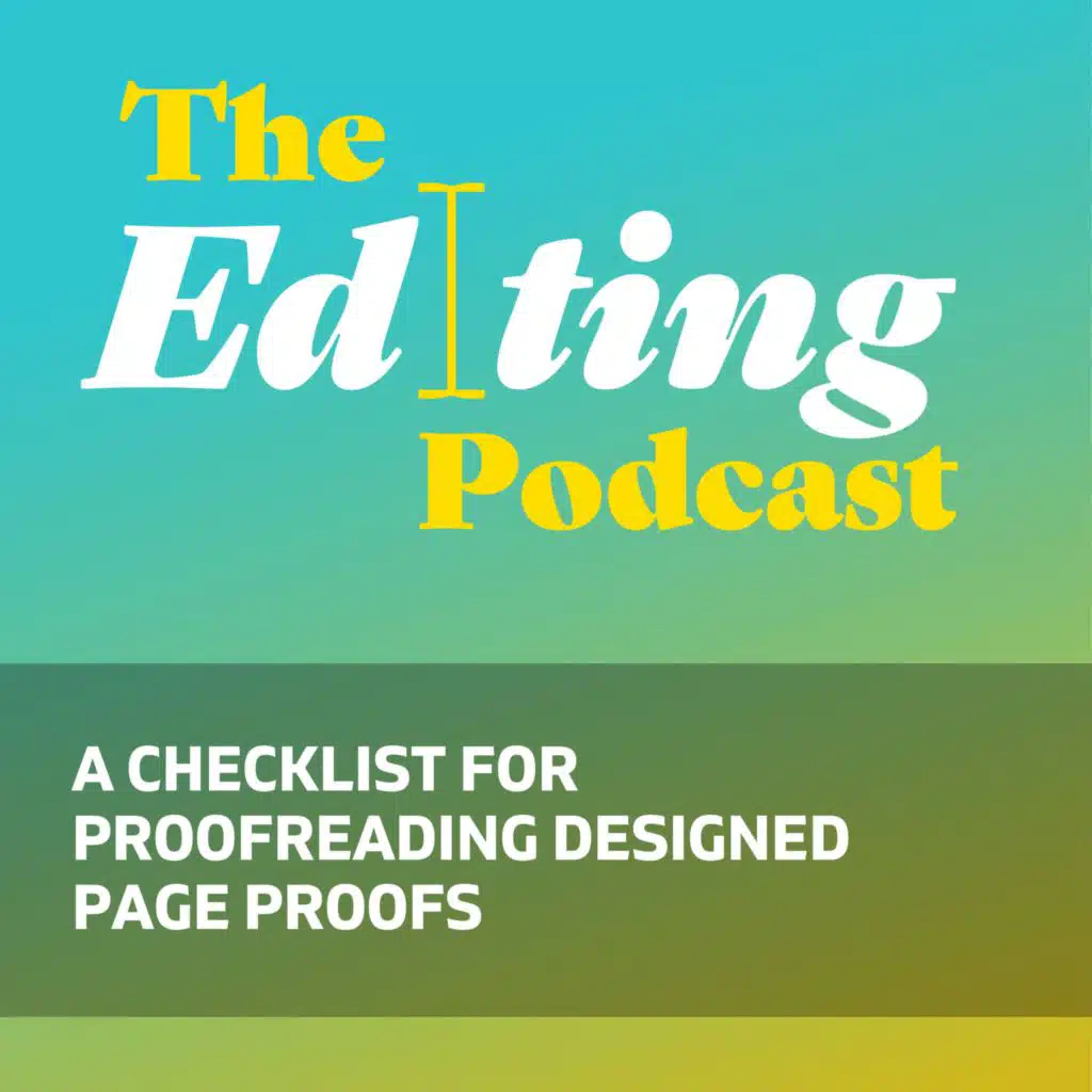 A checklist for proofreading designed page proofs